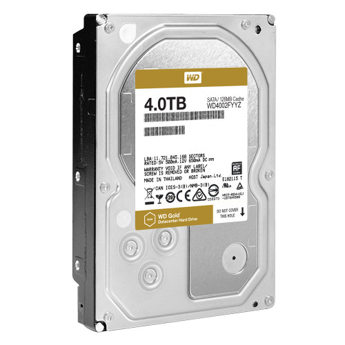 Western Digital Gold WD4002FYYZ 4TB 7200RPM 128MB SATA3/SATA 6.0 GB/s Hard Drive - Used