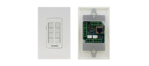 Kramer Electronics RC-208/US-D(W/B) 8–button Ethernet and KNET™ 1-gang Control Keypad Kramer Electronics RC-208/US-D(W/B) 8–button Ethernet and KNET™ 1-gang Control Keypad