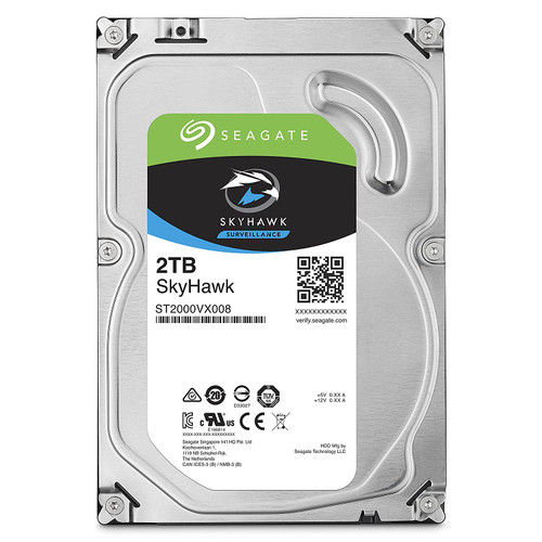 Seagate ST2000VX008 SkyHawk 2TB Surveillance Hard Drive 64MB Cache SATA 6.0Gb/s 3.5" Internal HD - Used