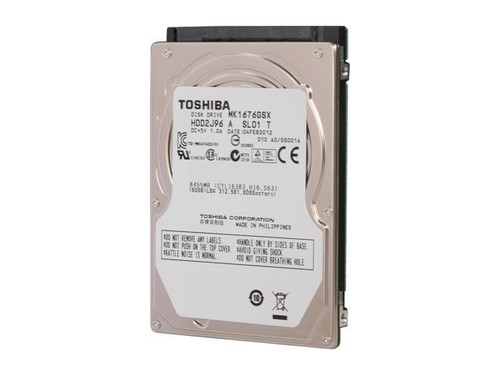 TOSHIBA MK1676GSX 160GB 5400 RPM SATA 2.5" Internal Notebook Hard Drive