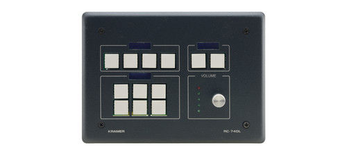 Kramer Electronics RC-74DL(G) 12?Button Master Room Controller with Digital Volume Knob Kramer Electronics RC-74DL(G) 12?Button Master Room Controller with Digital Volume Knob