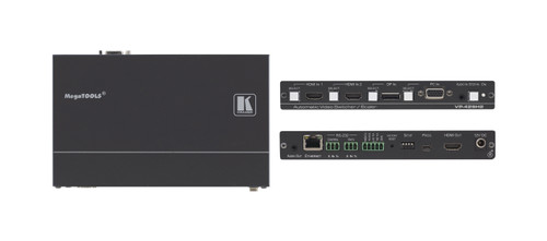 Kramer Electronics VP-429H2 4K60 4:4:4 Scaler / Switcher with 2 HDMI, 1 DP and 1 VGA inp Kramer Electronics VP-429H2 4K60 4:4:4 Scaler / Switcher with 2 HDMI, 1 DP and 1 VGA inp