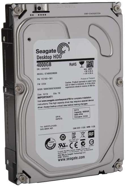 Seagate Desktop HDD ST4000DM000 4TB 64MB Cache SATA 6.0Gb/s 3.5' Internal Hard Drive - Used Seagate Desktop HDD ST4000DM000 4TB 64MB Cache SATA 6.0Gb/s 3.5' Internal Hard Drive - Used