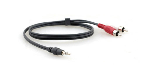 Kramer Electronics C-A35M/2RAM-10 3.5mm Stereo Audio to two RCA (Male - Male) Cable (10') Kramer Electronics C-A35M/2RAM-10 3.5mm Stereo Audio to two RCA (Male - Male) Cable (10')