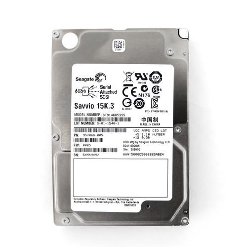 Seagate ST9146853SS Savvio 15K.3 146GB 15000 RPM 64MB Cache SAS 6Gb/s 2.5" Internal Enterprise Hard Drive - Used