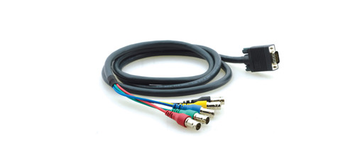 Kramer Electronics C-GM/5BF-6 Molded 15-pin HD to 5 BNC (Male -Female) Breakout Cable (6') Kramer Electronics C-GM/5BF-6 Molded 15-pin HD to 5 BNC (Male -Female) Breakout Cable (6')