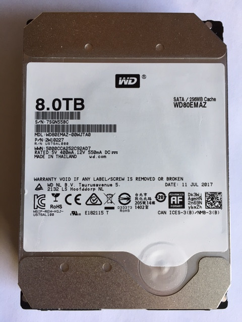 Western Digital WD80EMAZ 8TB RED SATA NASware 3.0 3.5