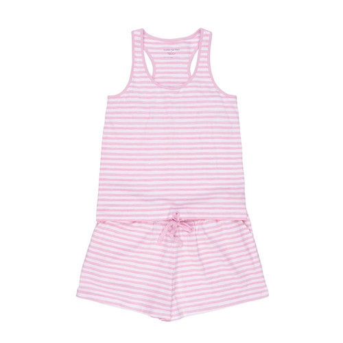 Petal Stripe Women's 2PC Short Set Petal Stripe Women's 2PC Short Set