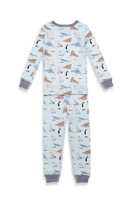 Serendipitous - Set: Long-Sleeve Bear Print Fluffy Pajama Top + Pants