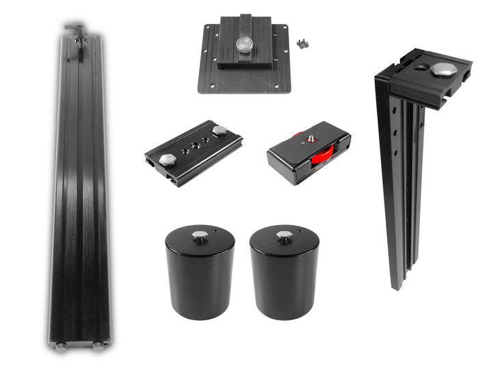 Plus Model Long Sled Add-on for plus models with LowBoy, Tripod Adapter Plate, Vesa Plate, and 2 x Back Weight (Talent Monitor Kit) - International