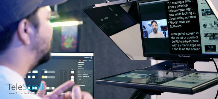 Desktop Free Fly Single Arm Teleprompter