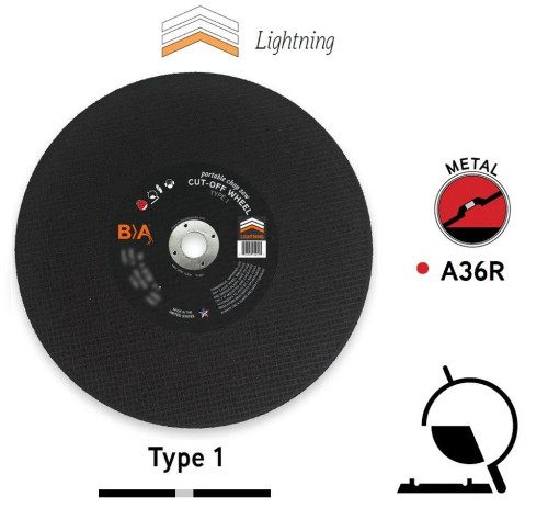 12 x 3/32" | T1 Cut-Off Wheels | Portable Chop Saws | 1" Arbor | Box 10