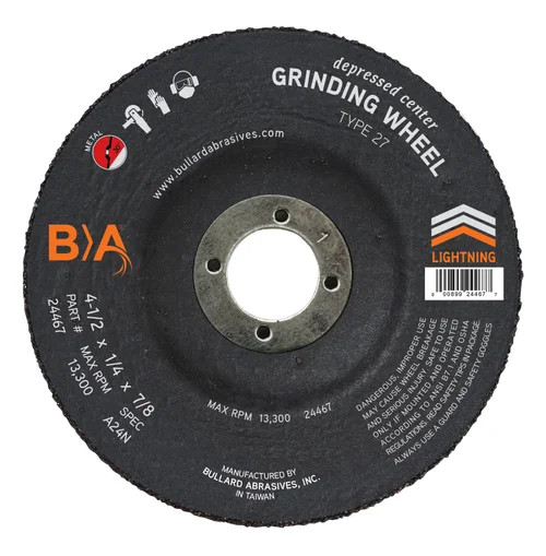 4-1/2X1/4X7/8 A24N T27 GRINDING WHEEL