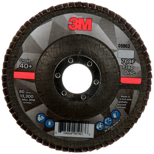 3M 769F Flap Disc 4 1/2" X 7/8" Type 27 Grade 40+ | 10 PK