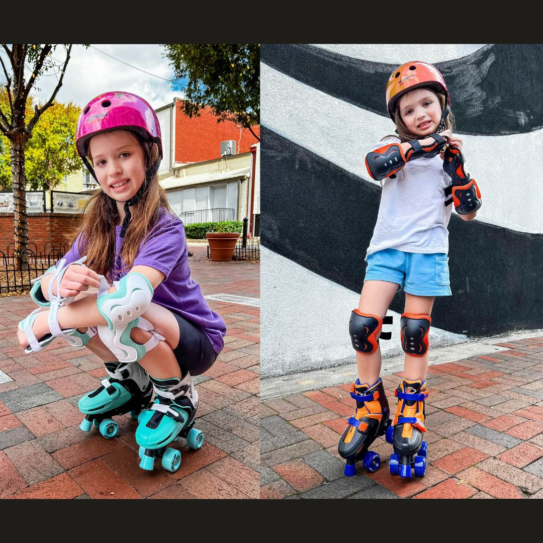Lenexa Gro-Go Adjustable Quad Roller Skate Bundle