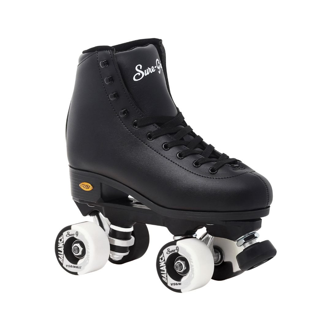 Sure-Grip Fame Balance Indoor Roller Skates - White & Black