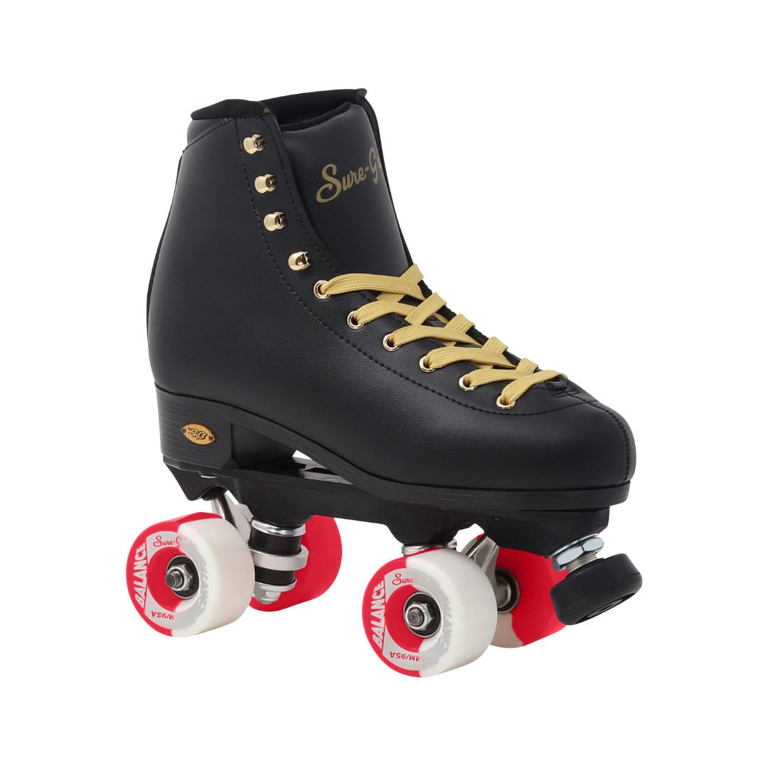 Sure-Grip Fame Balance Indoor Roller Skates - White & Black