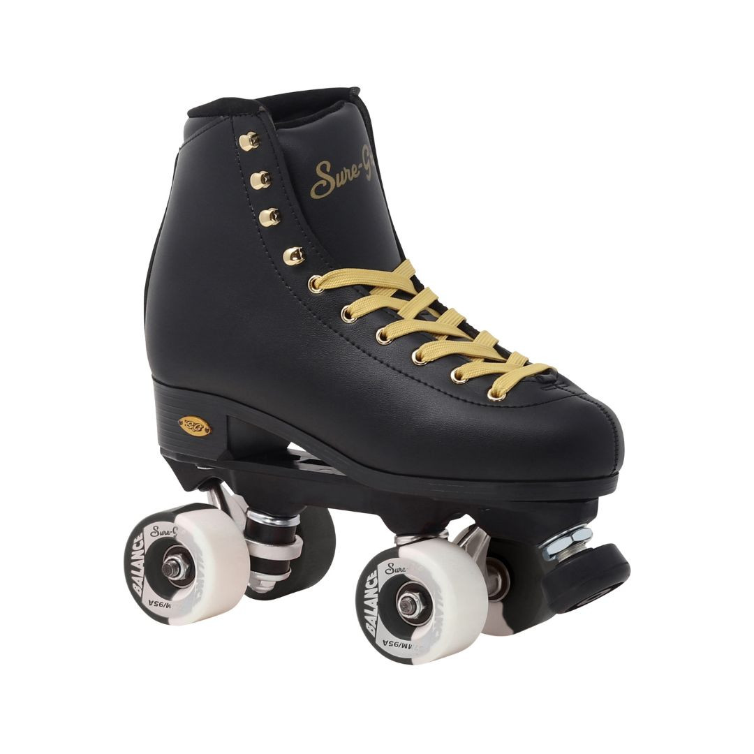 Sure-Grip Fame Balance Indoor Roller Skates - White & Black