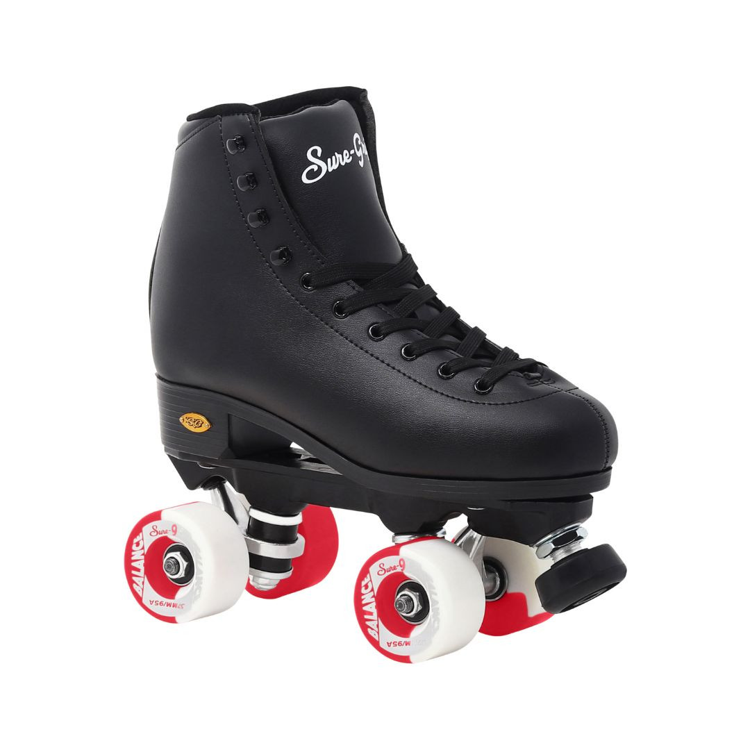 Sure-Grip Fame Balance Indoor Roller Skates - White & Black
