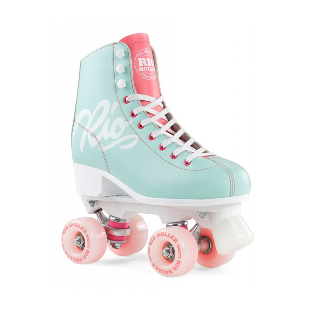 XUDREZ Unisex Roller Skates PU Leather 4 Wheel Shin Produktbild-Vorschau 3