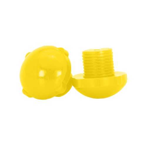 Front Facing Yellow Sure Grip FoMac Roller Skate Plugs from Roller Skate Nation 1