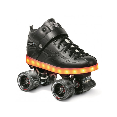 Side Facing Black GT-50 Plus Roller Skates from Roller Skate Nation 1