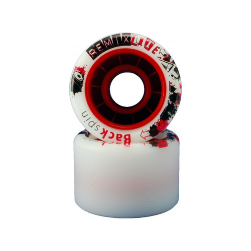 White Backspin Remix Lite wheels from Rollerskatenation