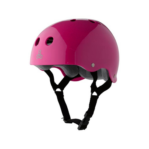 Front Facing Pink Triple 8 Brainsaver Helmet from Roller Skate Nation
