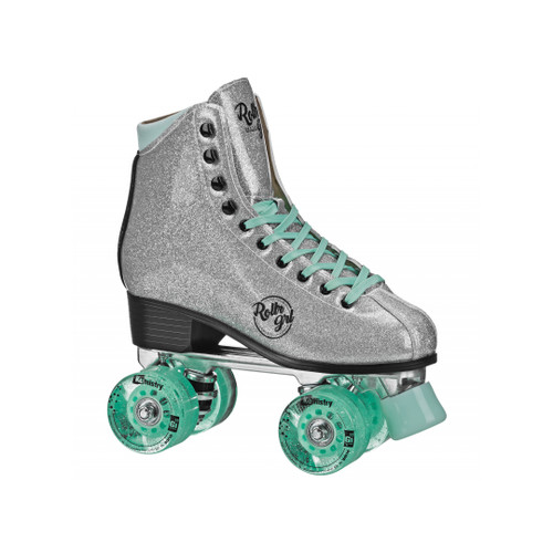 Front Facing Silver Roller Girl Astra Roller Skates  from Roller Skate Nation