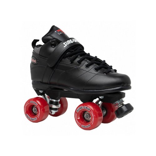 Black Sure-Grip Rebel Aerobic Outdoor Roller Skates from Roller Skate Nation 1