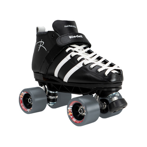 Front Facing Riedell 265 Roller Skates from Roller Skate Nation Gray Wheels
