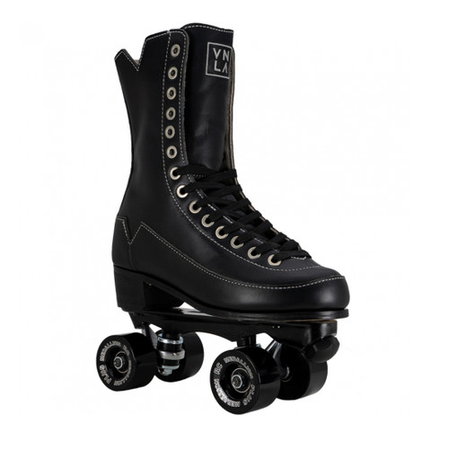 Front Facing VNLA Godfather Roller Skates with black wheels from Roller Skate Nation