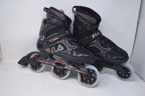 Slightly Used Fila Legacy Pro 100 Men's inline skates in Black/Red from Roller Skate Nation 1