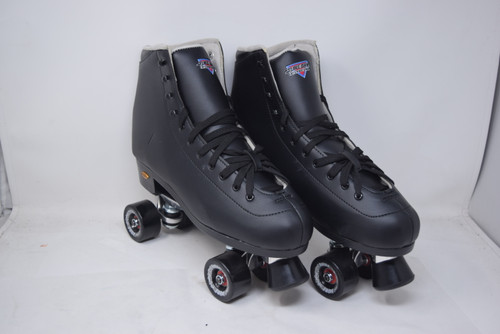 Slightly Used Black Sure-Grip Fame Roller Skates from Roller Skate Nation 1