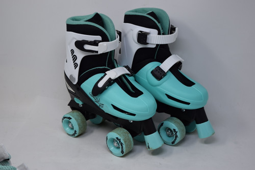 Slightly Used Lenexa Go-Gro Adjustable Quad Skates Combo | Youth 3-6