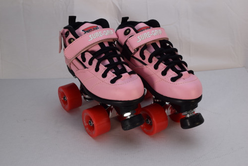 Slightly Used Sure-Grip Rebel Indoor Skates | Pink, Youth 3