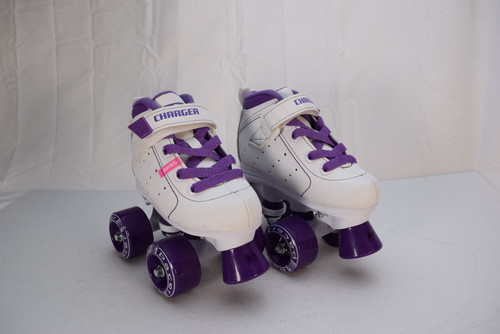 Slightly Used Pacer Charger 2.0 Kids Roller Skates | White, J11