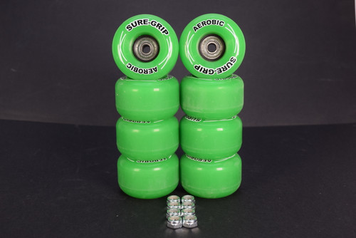 Slightly Used Sure-Grip Aerobic Outdoor Wheel Bundle | Green