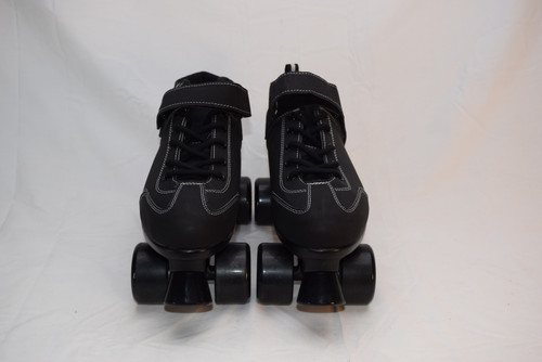 Slightly Used - Sure-Grip Rincon Indoor/Outdoor Speed Skates | Black, Men's 8 (Ladies' 9)