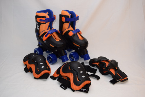 *Slightly Used* Lenexa Go-Gro Adjustable Skates Combo || Orange, J12-2