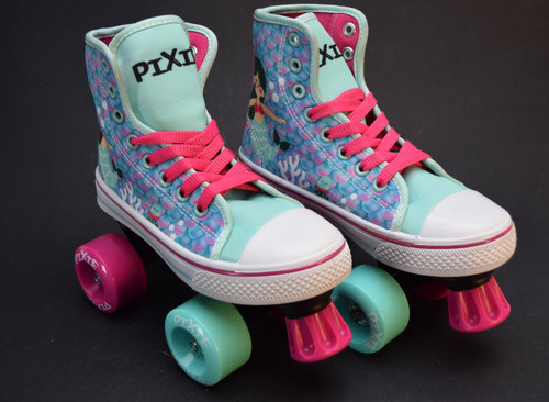 *Slightly Used* Pixie Mermaid Kids Roller Skates | Sky, J13