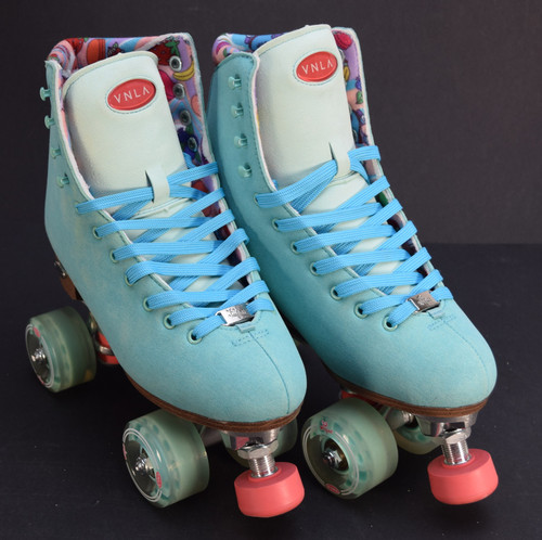Slightly Used VNLA Parfait Outdoor Roller Skates || Aqua - Ladies 7