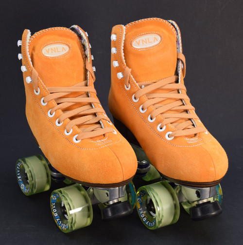 *Slightly Used * VNLA A La Mode Avanti Jelly Outdoor Roller Skates || Orange , Men's 6 (Ladies' 7)