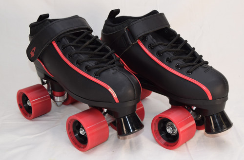 *Slightly Used* Pacer GTX500 Indoor Roller Skates | Black/Red, Men's 6