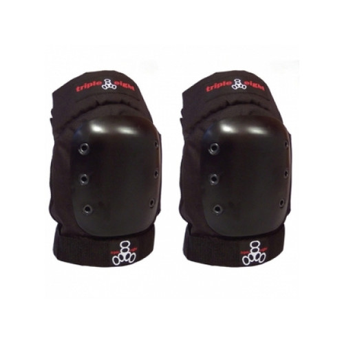 Front Facing Black Triple 8 KP 22 Knee Pads from Roller Skate Nation 1
