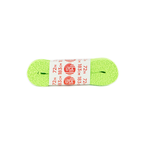 Front Facing Neon Green Roller Skate Nation Laces from Roller Skate Nation