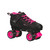 Front Facing Black/Pink Pacer GTX-500 Roller Skates From Roller Skate Nation