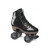 Front Facing Black Sure-Grip Stardust Roller Skates from Roller Skate Nation