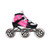 Side Facing Pink white Black  Warp Adjustable Roller Blades from Roller Skate Nation