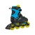 Back Facing Blue/Black/Yellow Pacer Explorer Kids Adjustable Inline Skates from Rollerskatenation